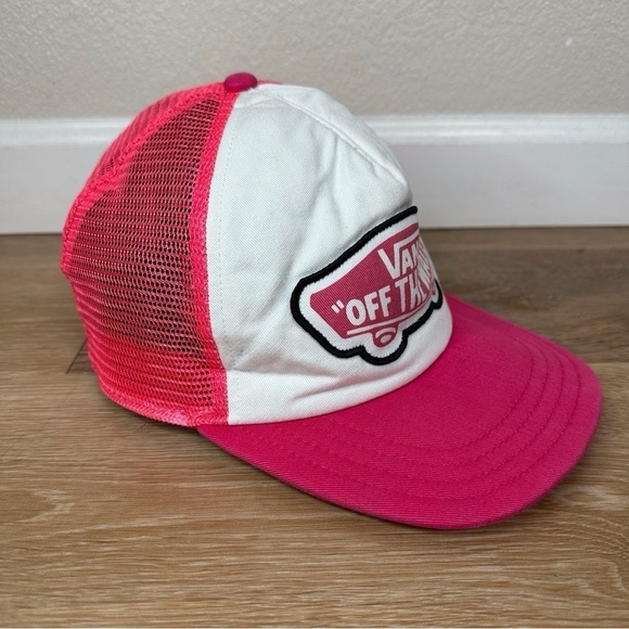 Vans Off the Wall Women's Pink White Snapback Hat - Picture 5 of 11